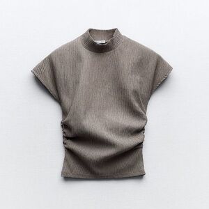 Zara Taupe Women's Blouse